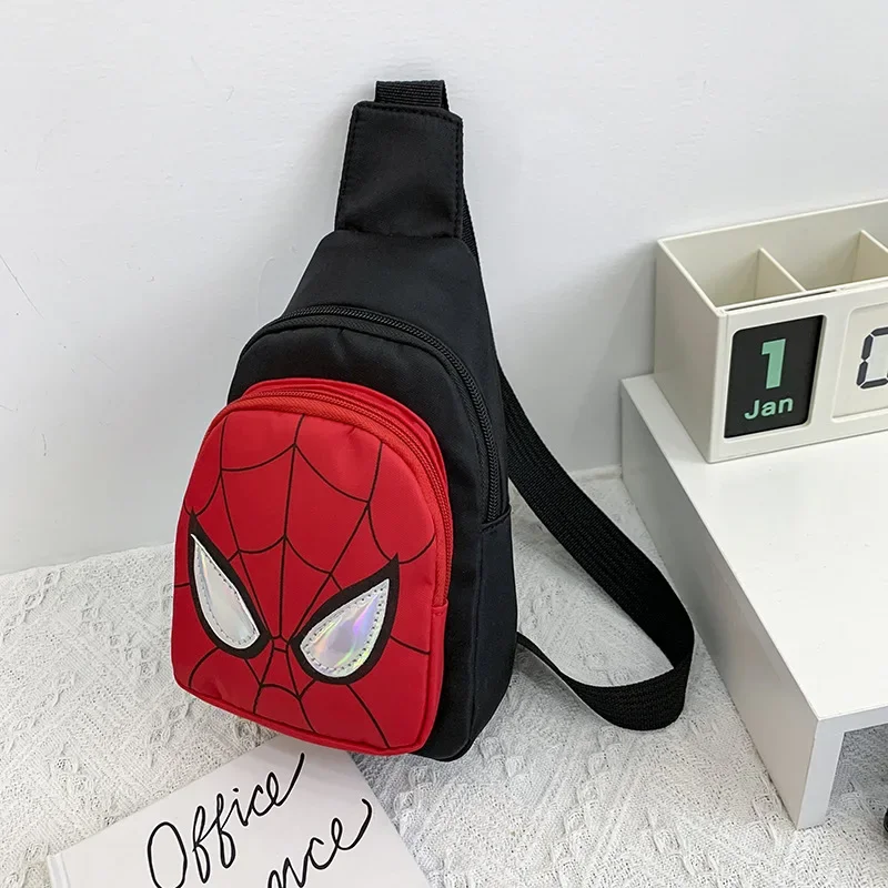 Disney Spiderman Go Shoulder Bag Sling Chest Pack Canvas Sports Teens Crossbody Handbags Men Women Chest Bags Belt Waist Pack