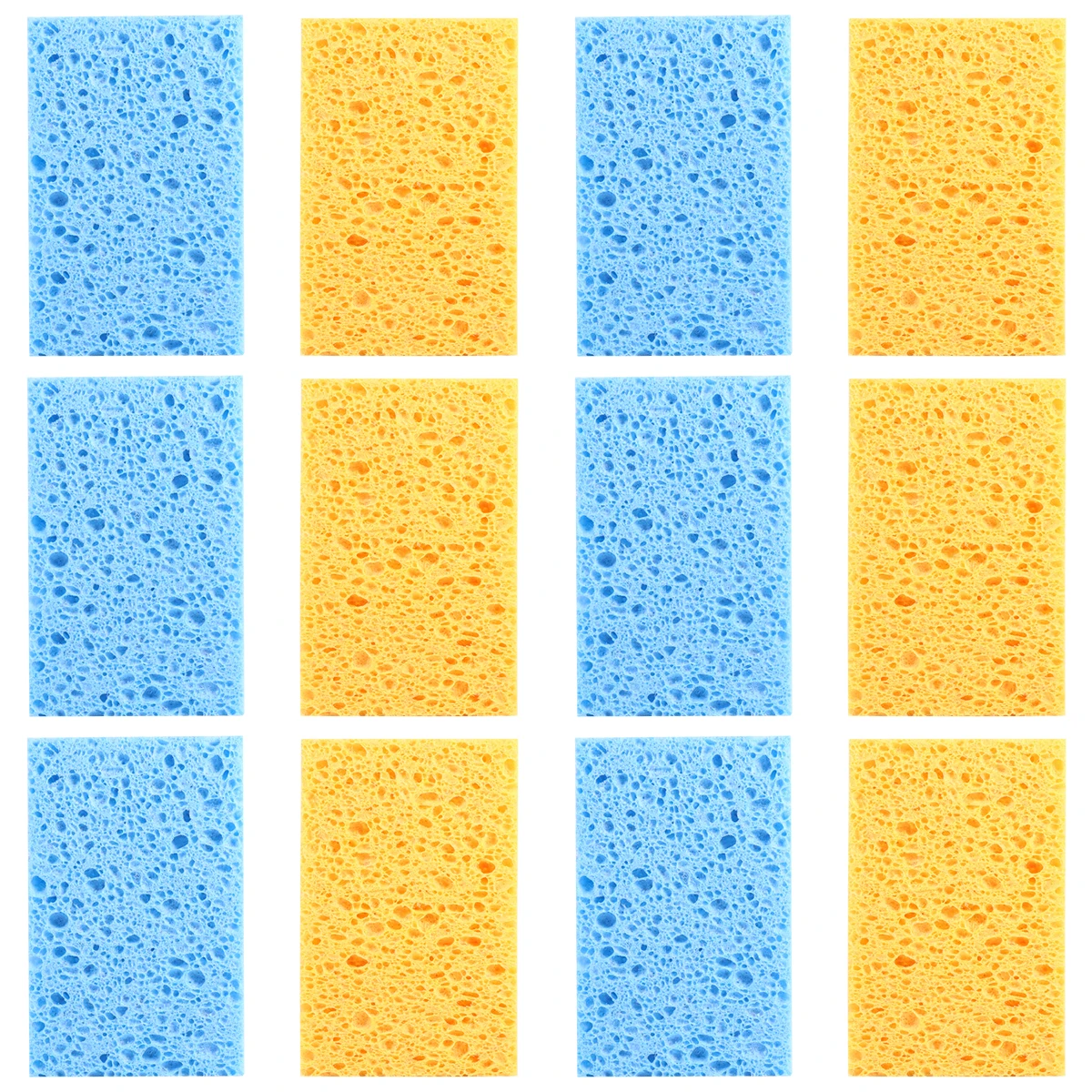 

12 Pcs Cleaning Sponge Soft Absorbent Kitchen Supplies Dishwasher Sponge Non Scratch Faucet Sink Stove Scouring Pad
