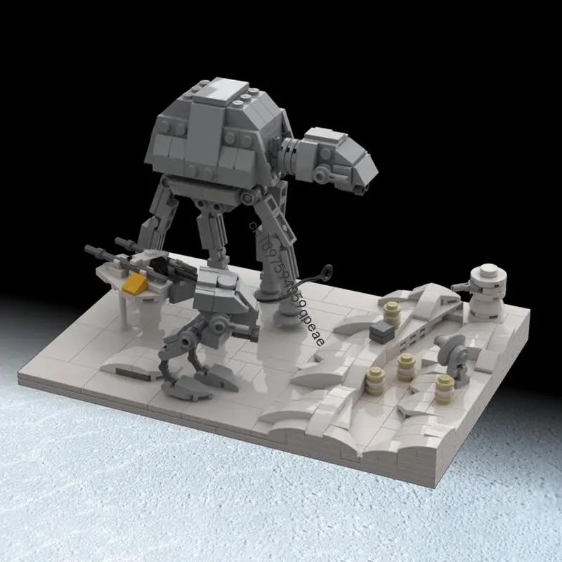 

New 451Pcs Famous Star Battle Movie Moc Small Model Space of Hoth Custom Puzzle Diy Creative Ideas Kids Toys Birthday Gift
