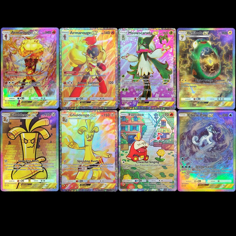 

Карточная игра DIY Pokemon TCG Pocket Card B2a Paldean Wonders Baxcalibur Meowscarada Nemona Armarouge Bellibolt EX Arven APP (английская версия)