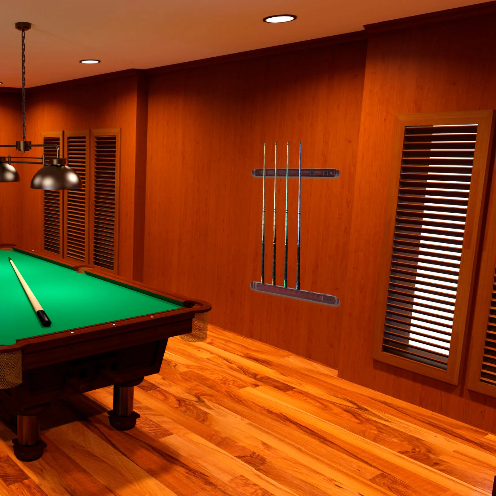 

Wall Mount Billiard Rack Pool Table Accessories Multi Hole Cue Holder Wood Display Storage Durable Racks Cues Sticks