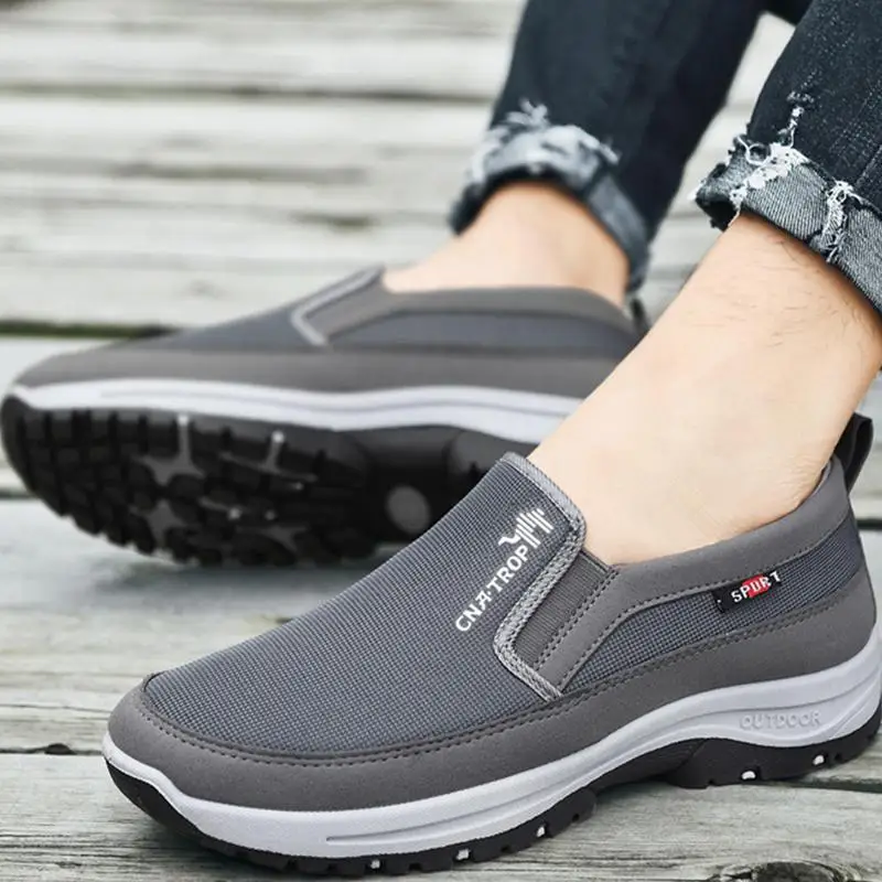 Men Shoes Comfortable Walking Shoes Lightweight Casual Sneakers Breathable Slip On Mens Loafers For Hiking Walking