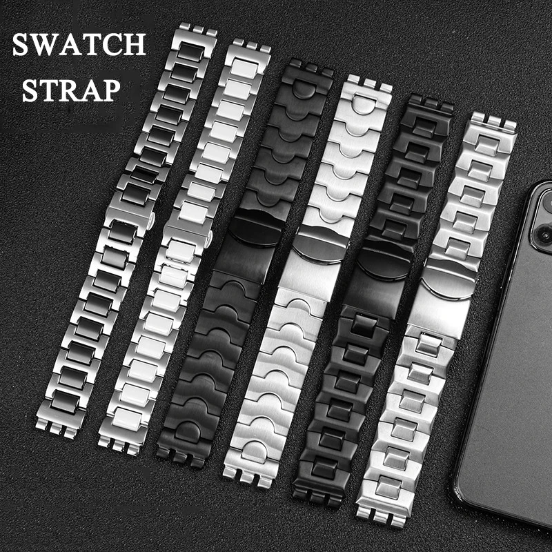 Solid Stainless Steel Watchband For YGS749G YCS Yas YGS IRONY Ceramic Men Women Watch Chain Strap Bracelet 17mm 19mm 21mm