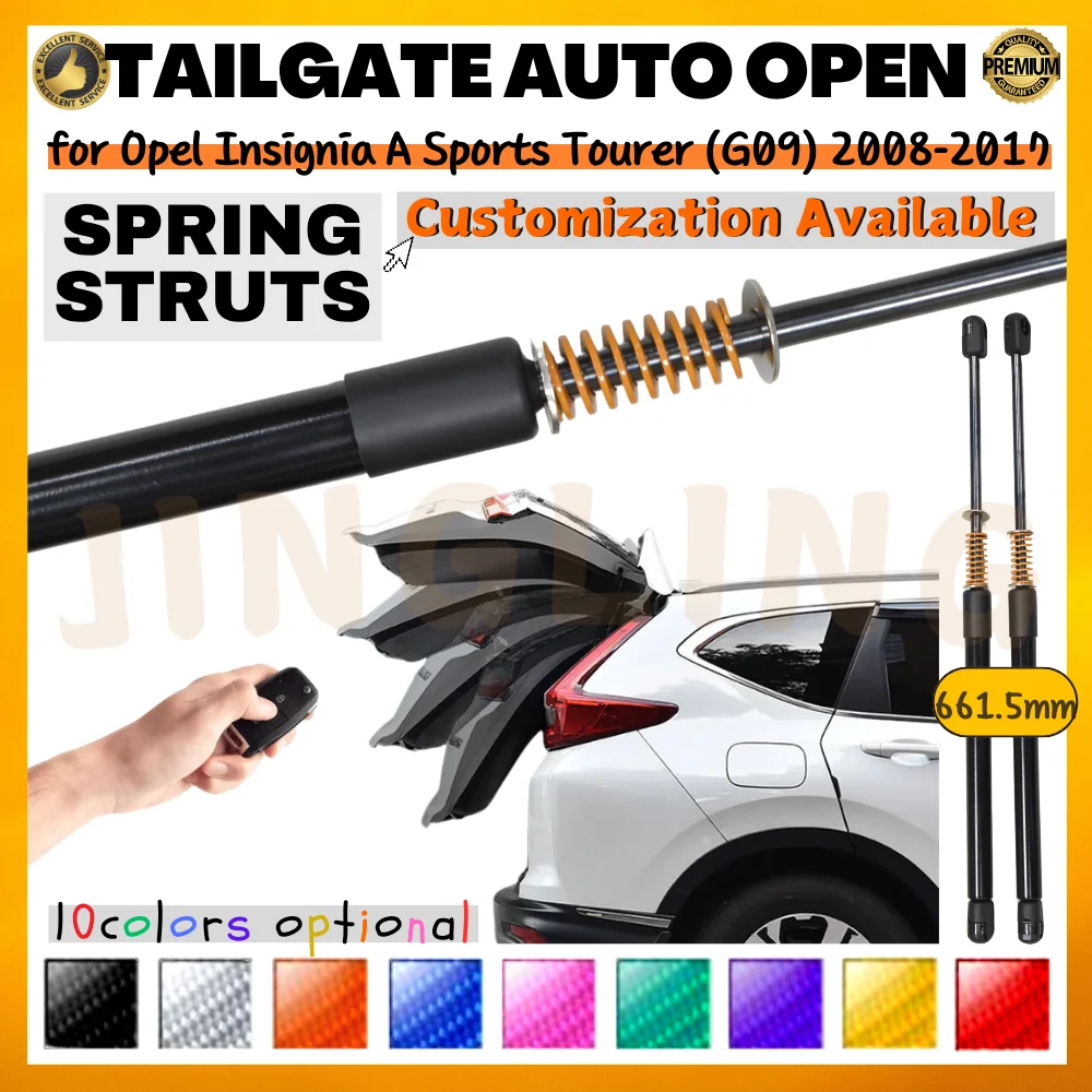 Qty(2) Trunk Struts with Spring for Opel Insignia A Sports Tourer (G09) 2008-2017 Rear Tailgate Boot Lift Support Shock Absorber