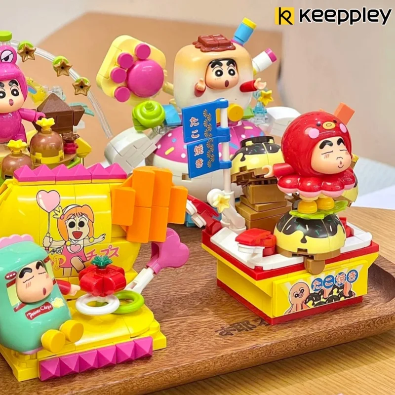 

Keeppley New Crayon Shinchan Building Block Cartoon Toy Crocodile Mountain Desktop Ornament Collection Puzzle Birthday Gift