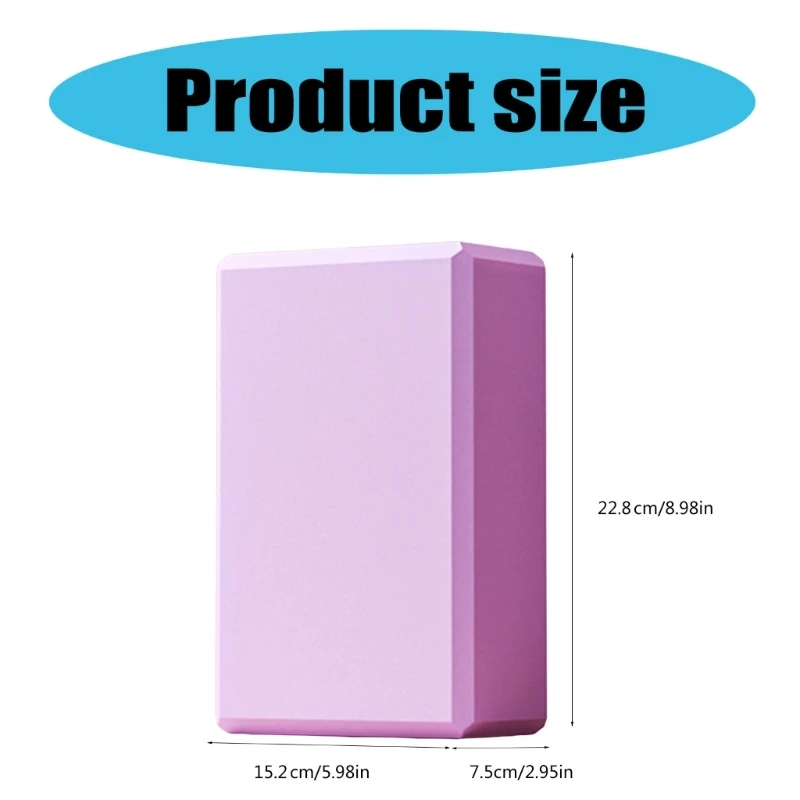 652D Soft NonSlip Yoga Block High Density Foams Supportive Yoga Brick Gymnastic Block for Stability, Balance, Deepen Stretches