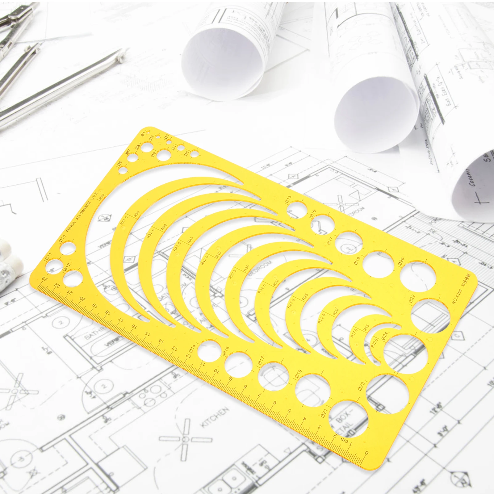 

4pcs Curve Ruler Set Transparent Orange Measuring Tool Building Formwork Multifunctional Student Drawing Templates Architecture