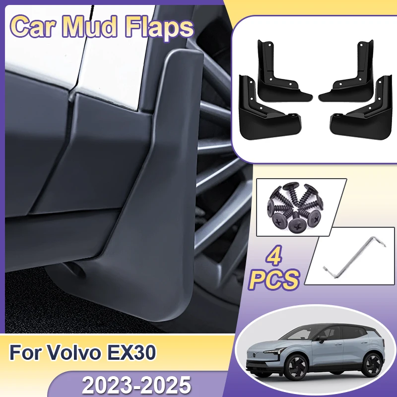 

Car Mud Flaps For Volvo EX30 5-door 2024 2025 2026 Mud Flaps Fender Front Rear Flaps Anti-Splash Guard Parts Tools Accessories