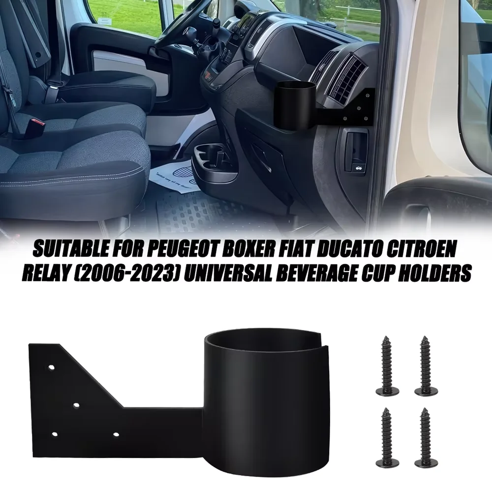 

1/2PCS Universal Drink Cup Holder For Peugeot Boxer Fiat Ducato Citroen Relay 2006-2023 With Screws