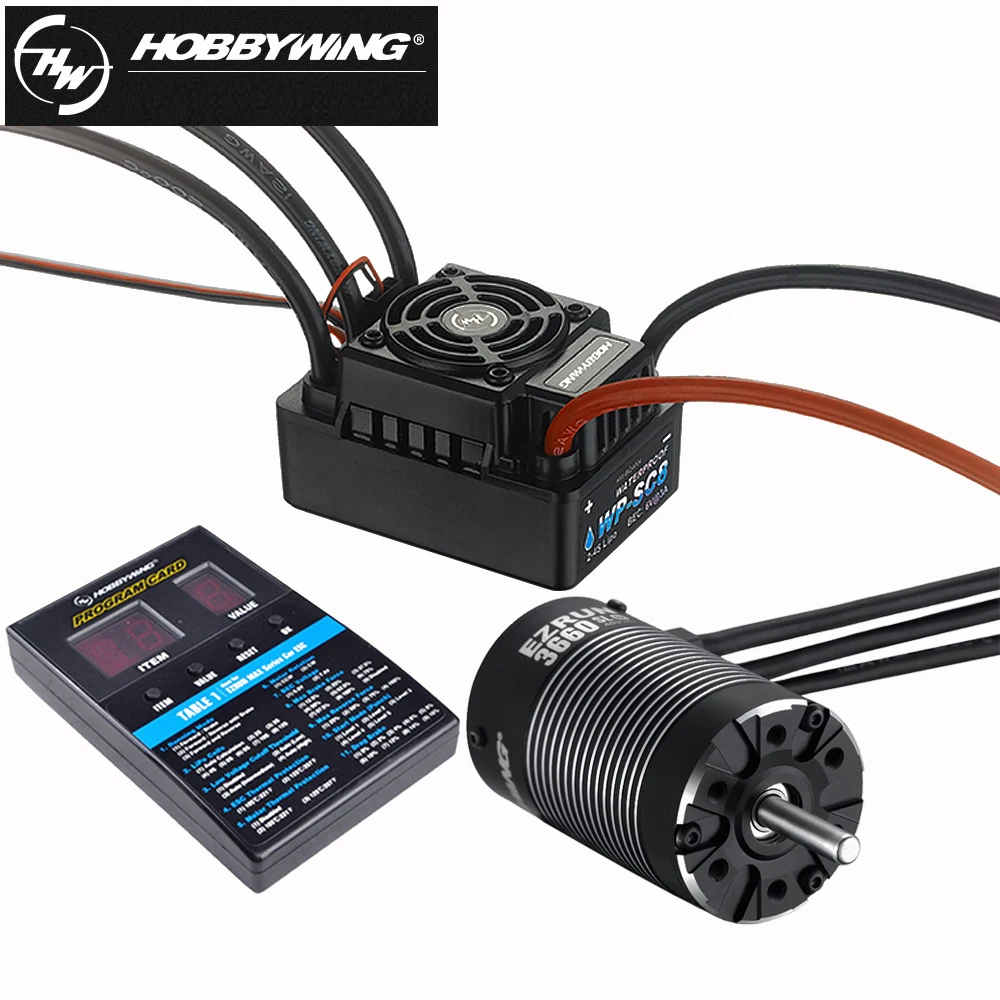 

Hobbywing EZRUN-WP-SC8 120A Waterproof Brushless ESC Tplug/XT60 Plug 3652 G2 KV5400/4000/3300 Motor For 1:10 Buggy 2WD Car Toy