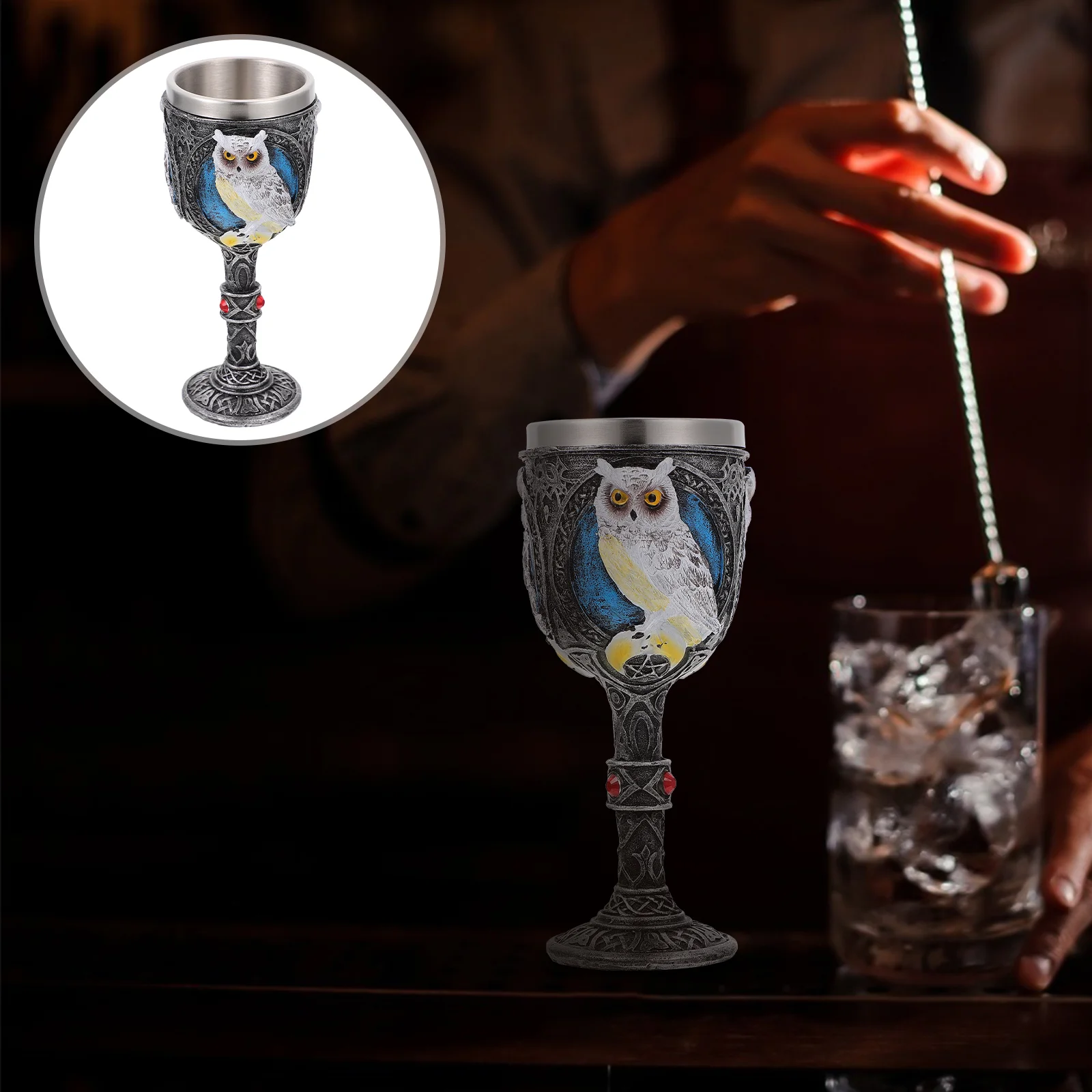 

Goblet Party Unique Drinking Cup Glass Table Drinkware Household Owl Modeling Banquet