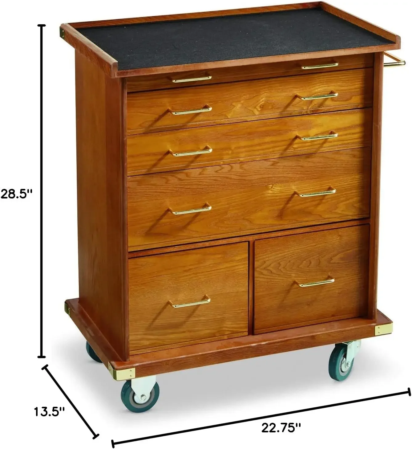 Storage Cabinet with Drawers Wood, Great for Under Desk Storage & Office Storage Cabinet Oak