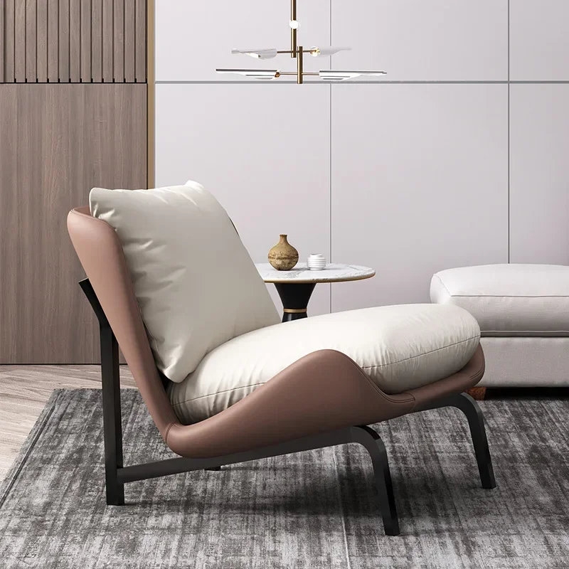 

Nordic single sofa chair, Italian minimalist living room tiger chair, modern minimalist balcony leisure designer lounge