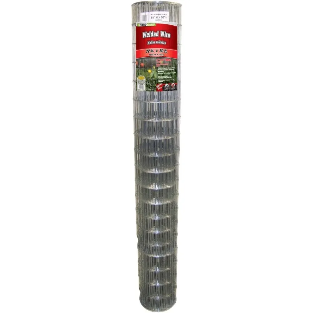 

Galvanized 14-Gauge Steel Wire Fence, 72 x 50', 2x4 Mesh for Animal Enclosures and Cages