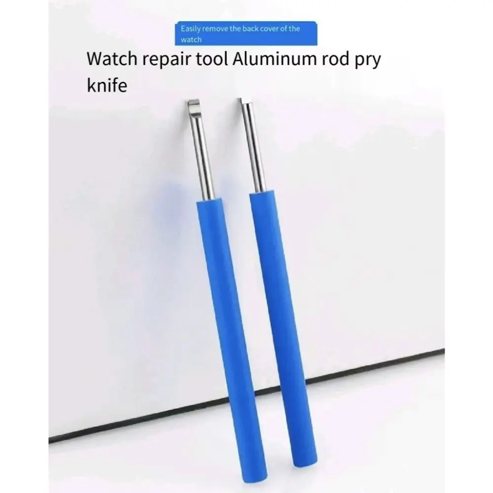 New Aluminum rod Watch Open Tool Rubber handle Professional Hand Remover Pry Tool Blue Battery Replacement DIY Watch Case Opener