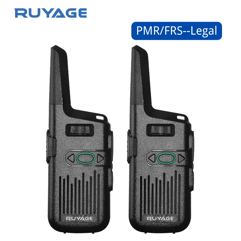 Ruyage Q20 Mini Walkie Talkie Rechargeable Walkie-Talkies 1 or 2 Pcs PTT PMR446 Long Range Portable Two-way Radio For Hunting