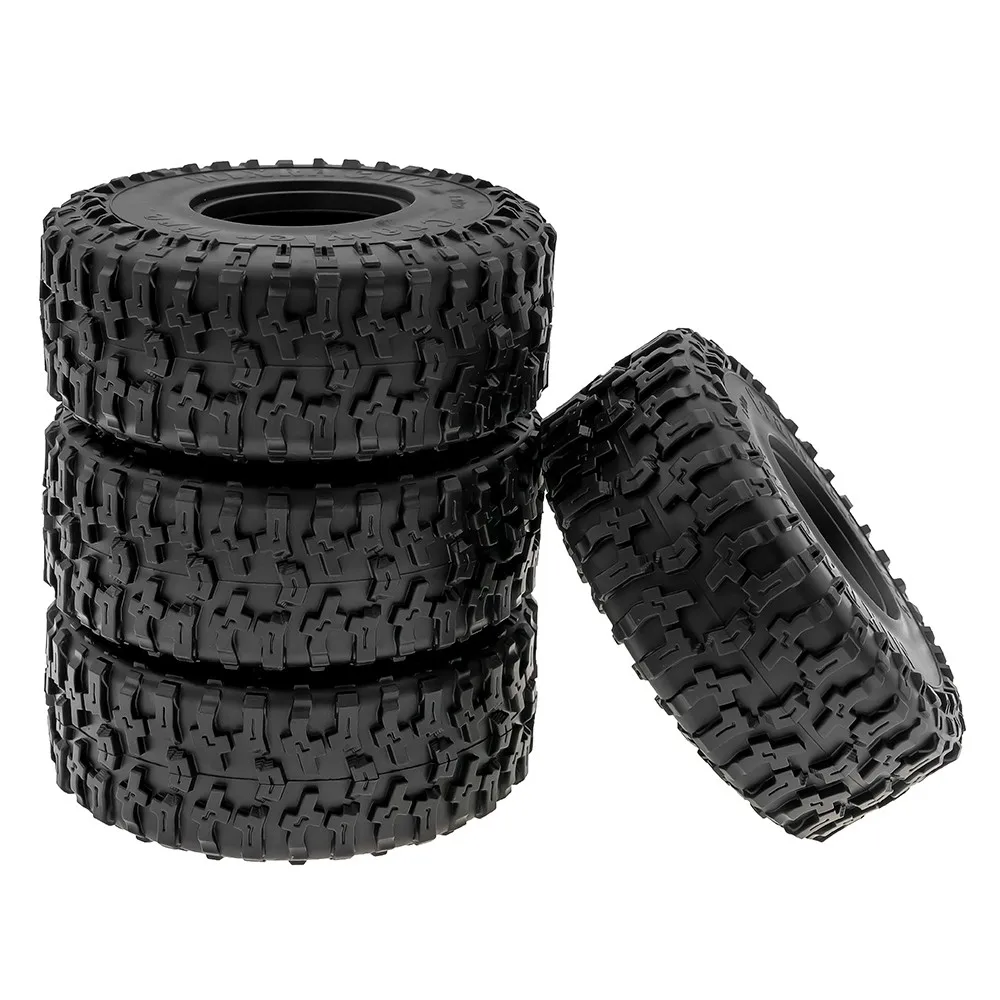 4pcs 1.9 Inch Rubber Tyre 116*45mm For 1/10 Rc Crawler Car Traxxas Trx4 Axial Scx10 Wraith Scx10 Yikong Rgt Wrangler 1.9 Wheel