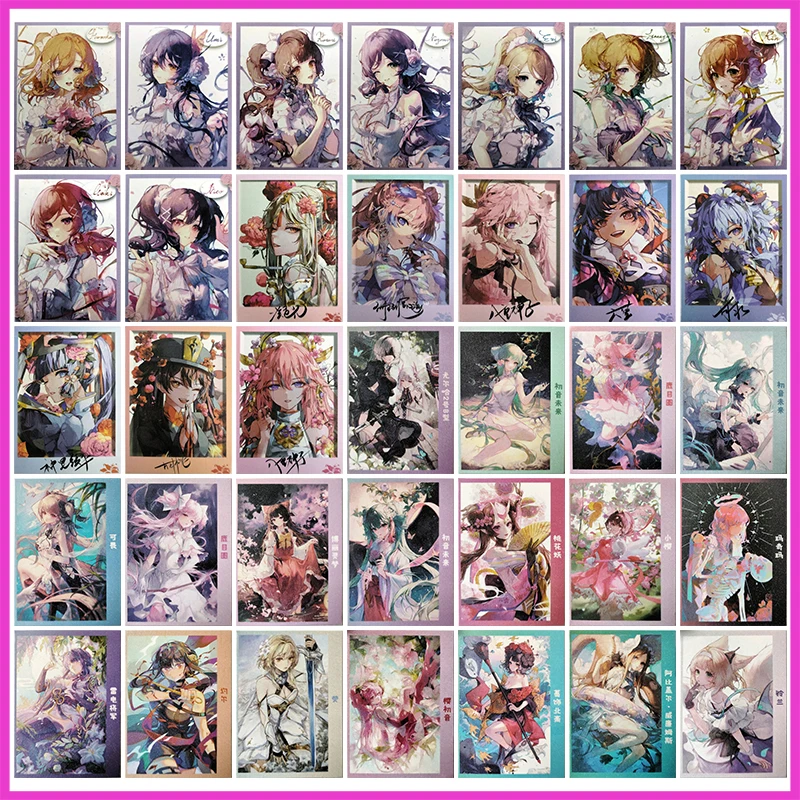 Anime Goddess Story Rare Collectible Cards Ningguang Kokomi Yae Miko Hatsune Miku Raiden Shogun Toys for boys Birthday Present