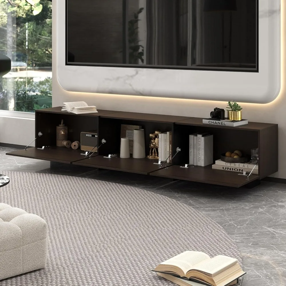 

71.7" W TV Stand with 3 Flip-Down Drawers, Modern Entertainment Center with Storage, Media Console Table TV, Customized