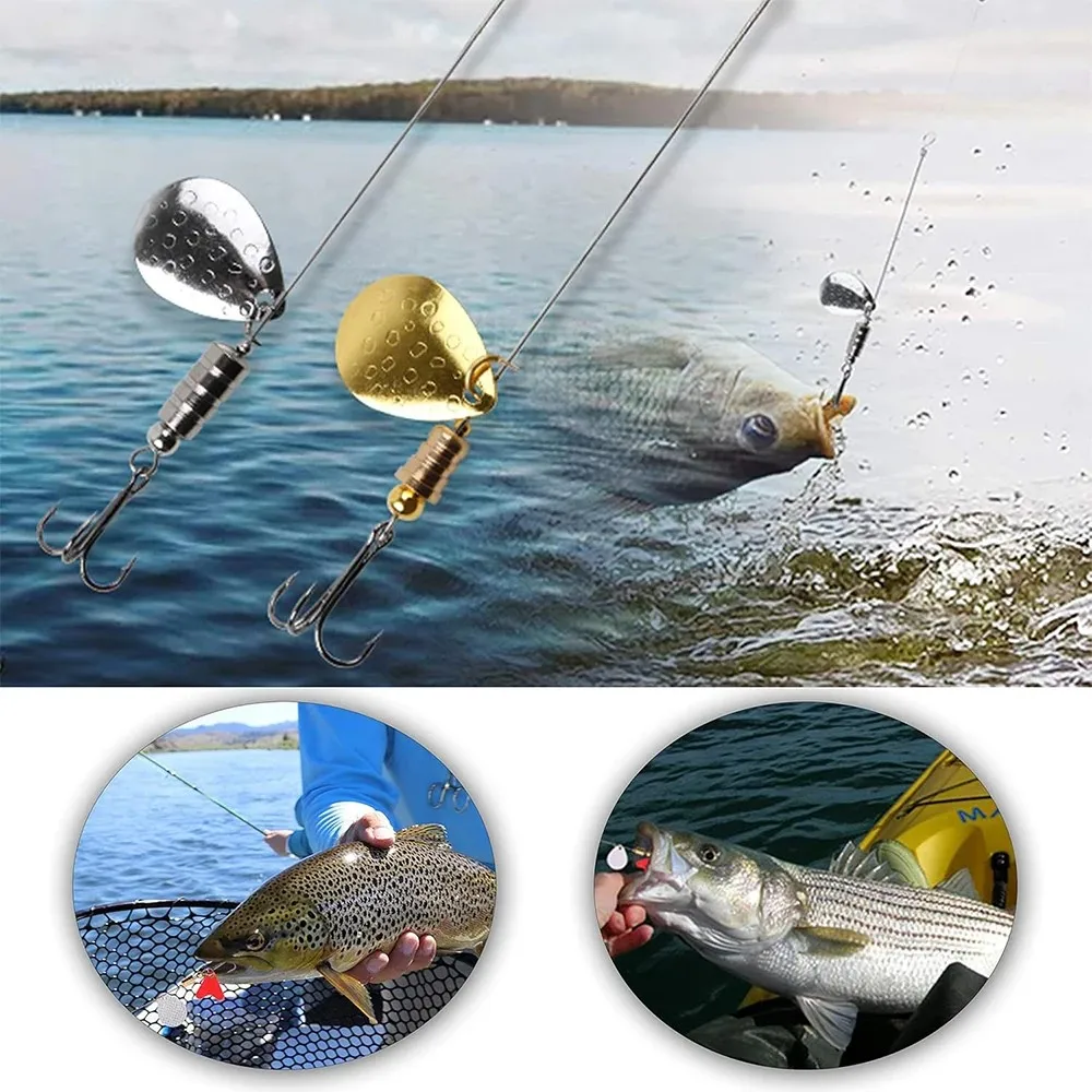 140Pcs Fishing Lures Making Kit Fishing Spoon Rig Spinner Bait Making Kit Spinner Blade Clevis Treble Hooks Spoon Fishing Beads view 6