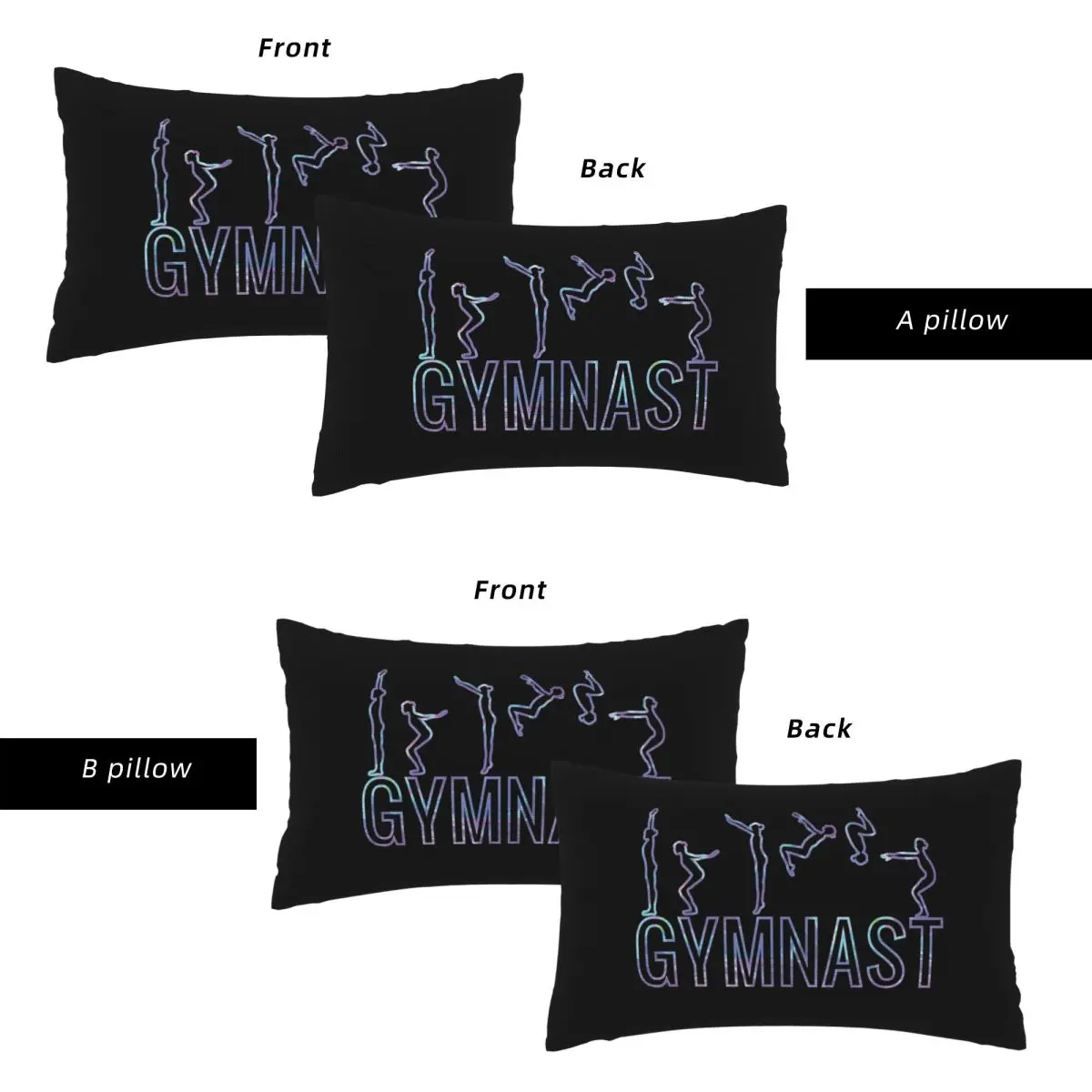 Gymnast - Holographic Rectangle Linen Pillowcase Cushion Cover Polyester Decorative Bed Home Comfort Throw Pillow