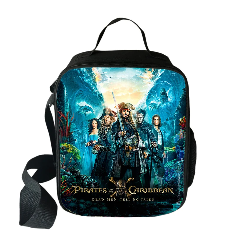 Disney Pirates Of The Caribbean Protect Lunch Bags Boys Girls Tote Bags Picnic Food Fresh Storage Bags Student Messenger Bag