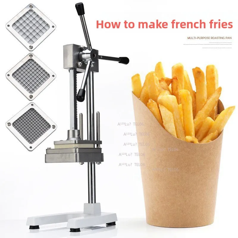 Manual Vertical French Fry Cutter Potato Slicer Commercial Vegetable Stick Maker Dicer