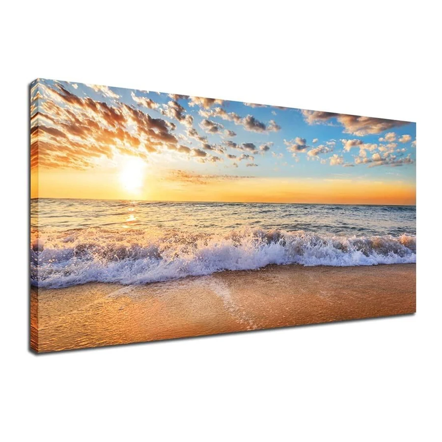 

Sunset Sea Scenery Large Size Diy Diamond Adults Art Painting Kits 2026 New Collection Landscape Full Mosaic Embroidery Picture