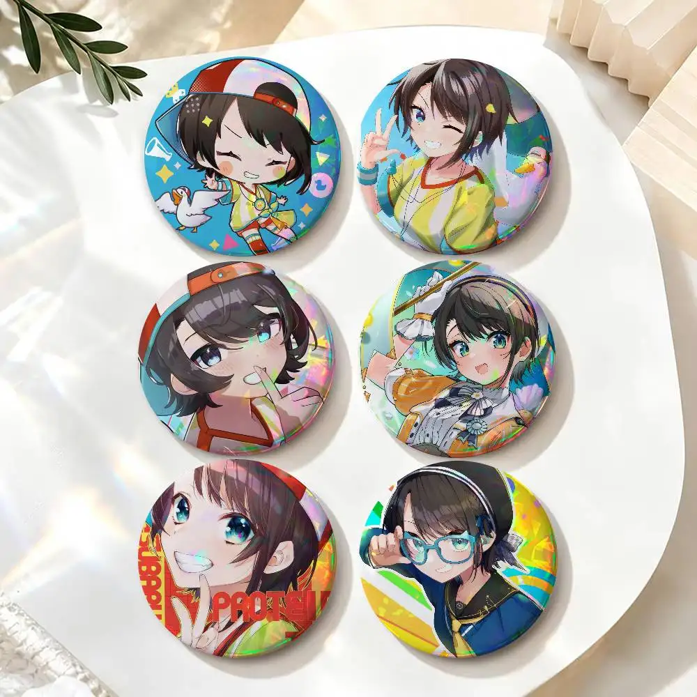 Anime Girl Oozora Subaru  Button Pins Cute Manhwa Coin Brooch DIY Backpack Clothing Decor Badge Jewelry Accessories Gifts
