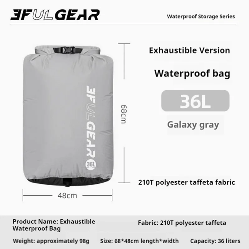 3F UL GEAR 12L/24L/36L Aufbewahrungstasche 15D Silikon 210T Wasserdicht Strand Rafting Flussverfolgung Reise Praktische Kompressionstasche