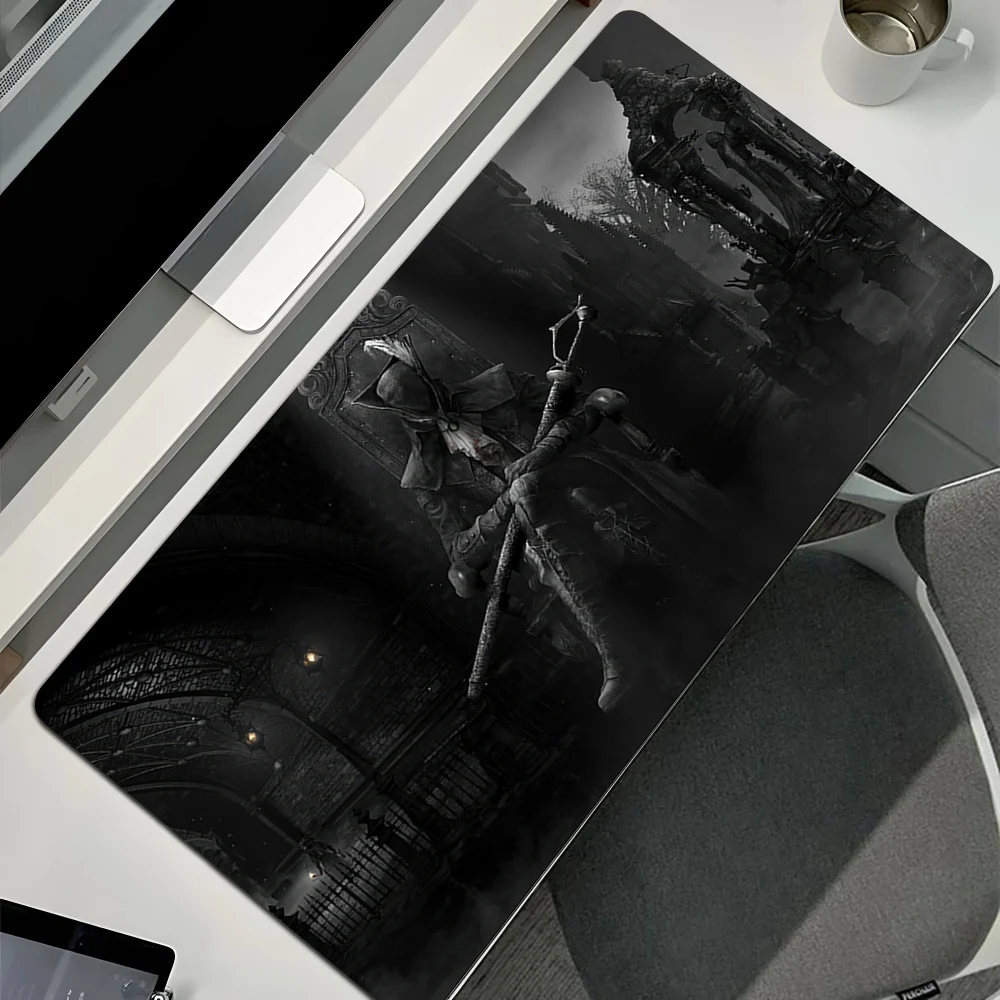 

Коврик для мыши HD Printing Bloodborne большого размера, для ПК, игровой, декоративный, нескользящий, резиновый, для офиса, для клавиатуры, настольный коврик-ковер