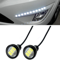 2pcs 23/18MM Car Led Daytime Running Lights Eagle Eye DRL Auto LED Backup Reversing Parking Signal Automobiles Lamps DRL White