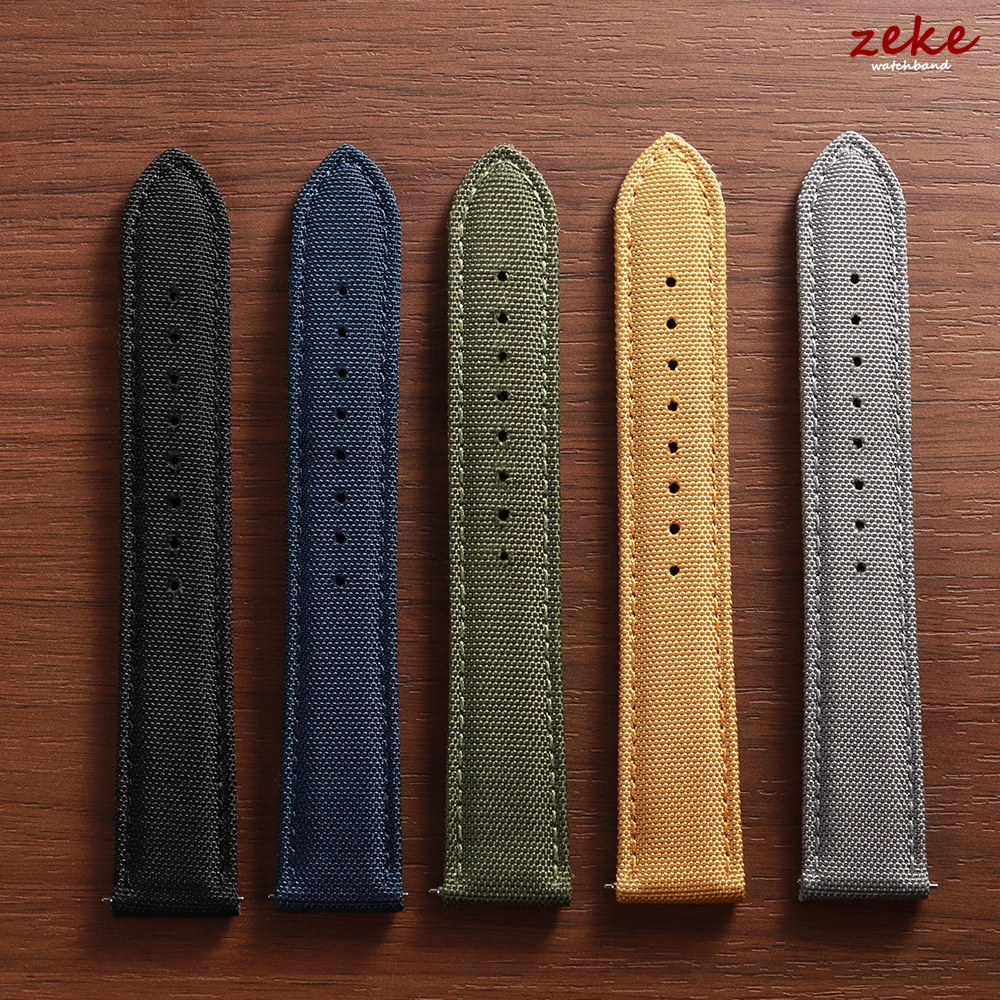 Premium Two-Sided Nylon Watchband Waterproof Sailcloth Strap Men 20mm 22mm Band Quick Release Bracelet for Huawei Watch GT5 GT4