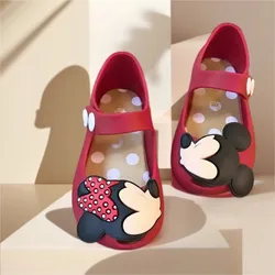 Sandali per bambini dei cartoni animati ragazze Minnie Cartoon scarpe da giardino 1-6 anni impermeabile Jelly Red Black Shoes taglia 20-30