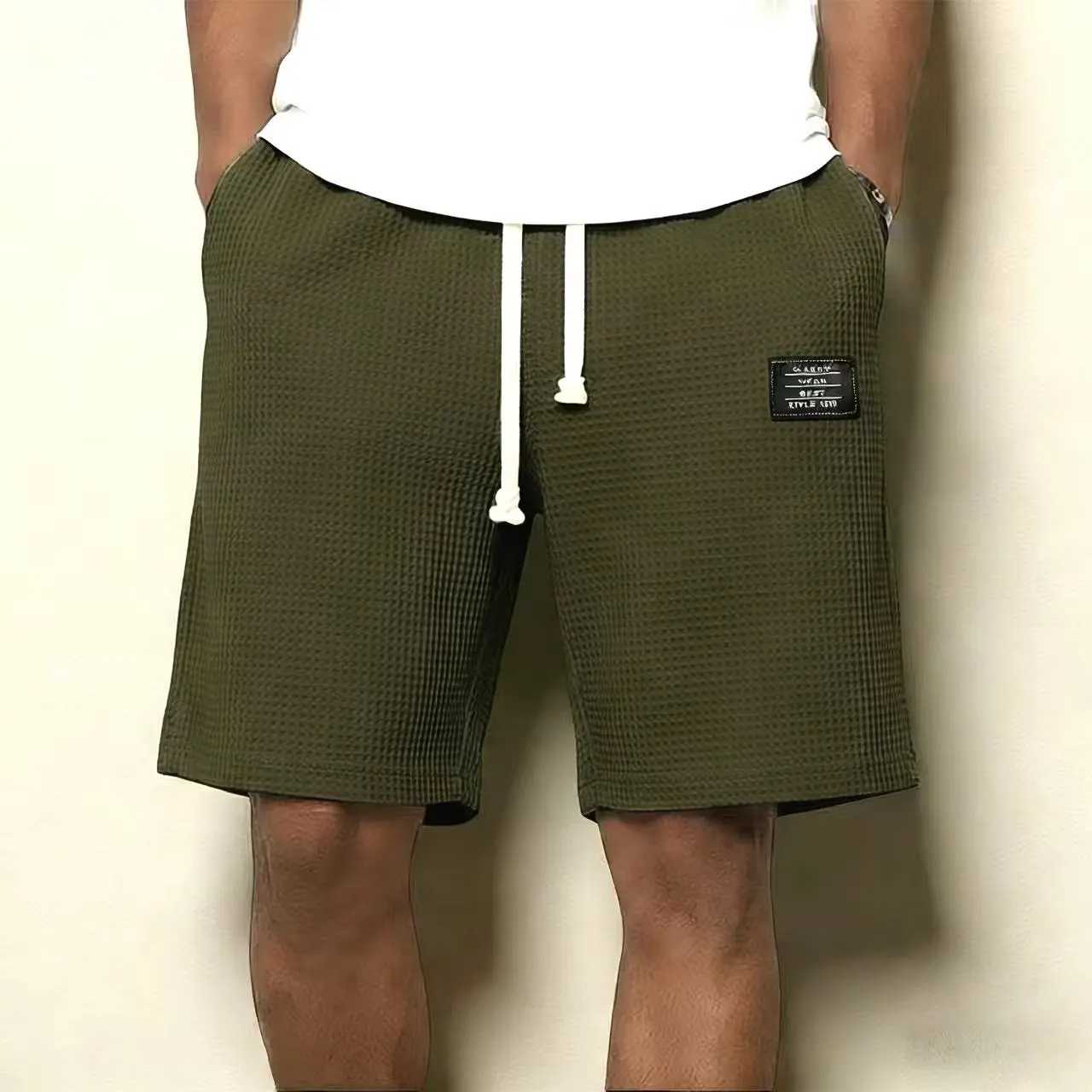 Men's Summer Casual Sports Shorts Plaid Checkered Loose Knee Length Shorts American Fashion Sports Street Shorts