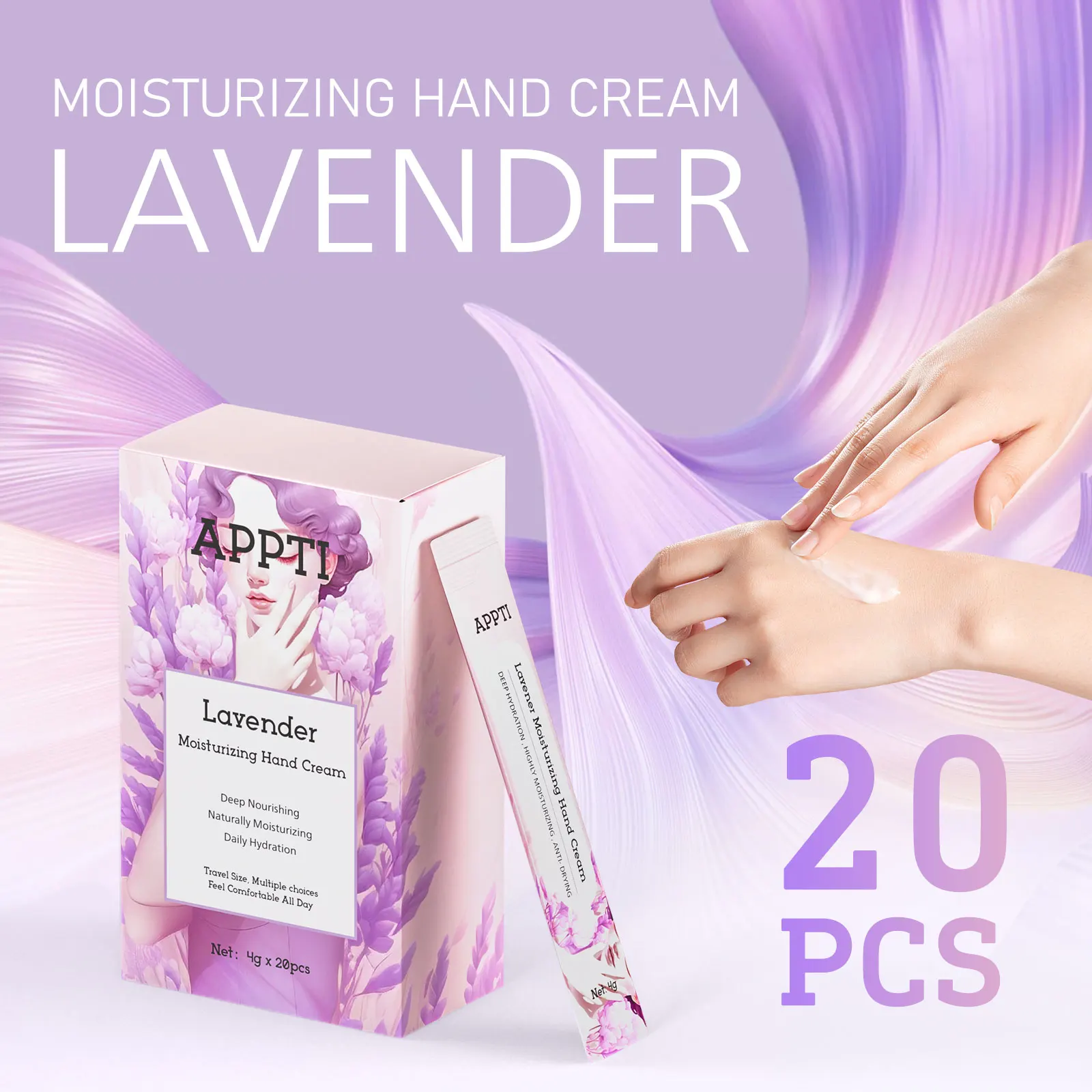 

Travel Use Winter Moisturizing Anti-wrinkle Anti Chap Repairing Hands Care Beauty Skincare Lavender Hand Cream Lotion