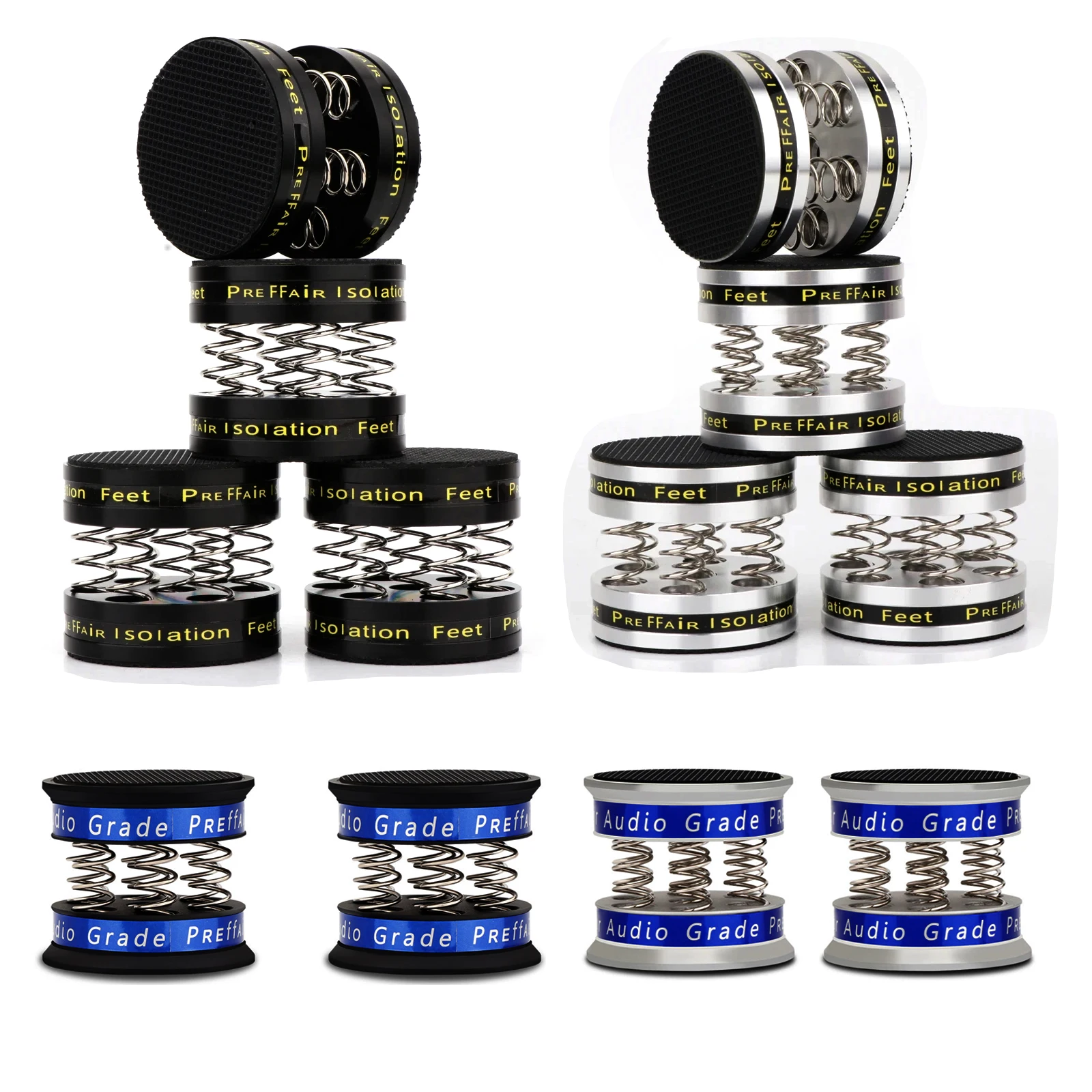 Preffair-アルミニウム合金アンプ,CDディスクターンテーブルコンピュータ用のハイエンドスピーカー,4ユニット
