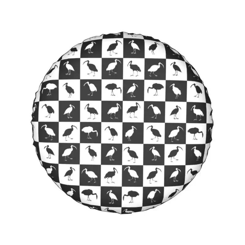 Ibis Checkerboard Pattern Tire Cover 4WD 4x4 RV Checkered Spare Wheel Protector for Jeep Wrangler 14