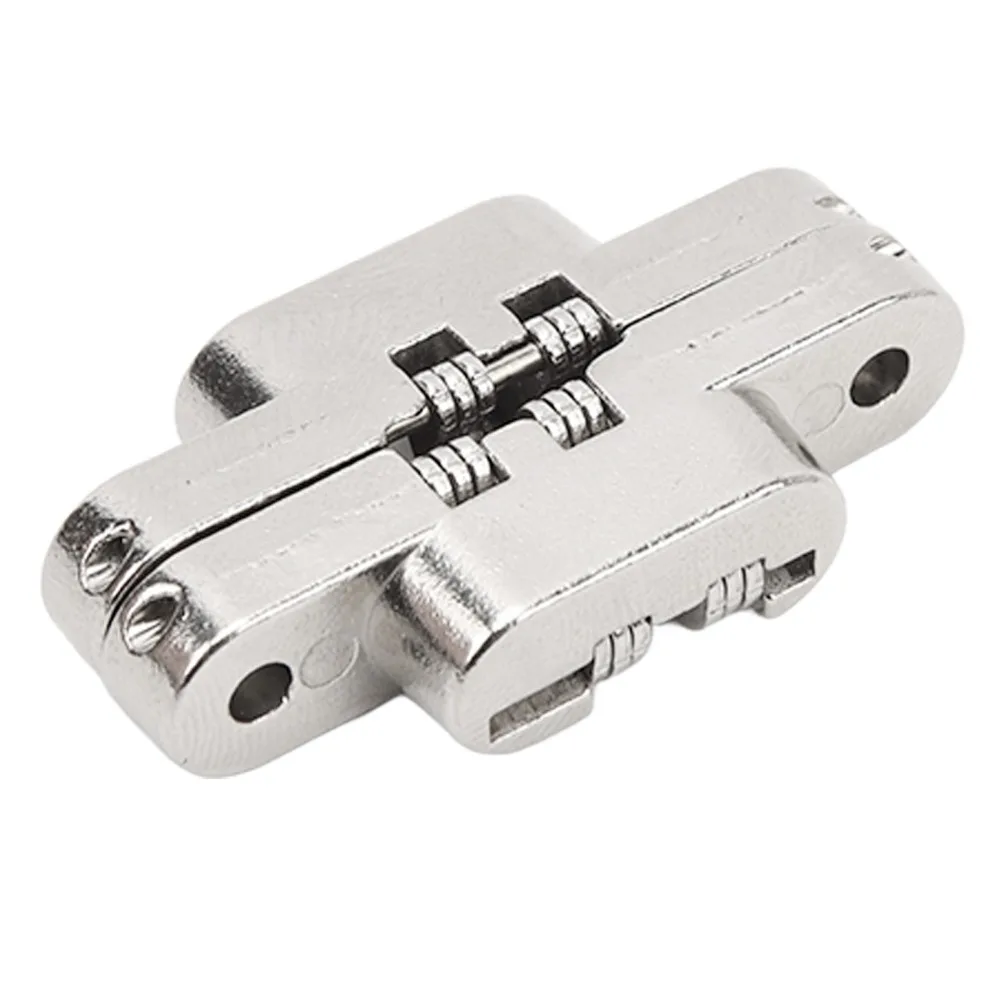 2pcs Durable Easy-Install Hidden Hinge Practical Compact Concealed Hinge Cross Hinge Secret Bathroom Doors