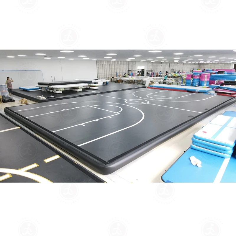 New Black Inflatable Basketball Court Mat Sports Equipment Air Floor For Sale