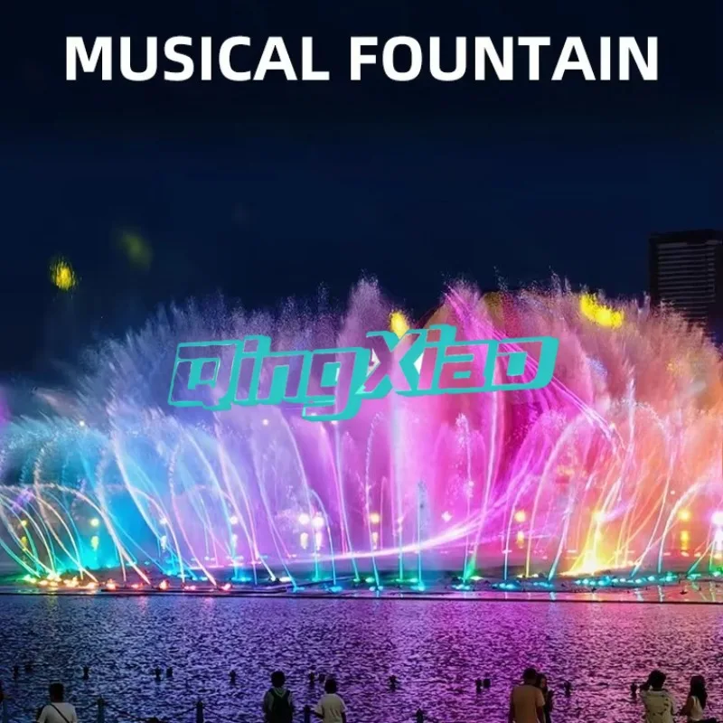 Customizable Stainless Steel Dancing Fountain Equipment For Outdoor Garden Hotel Villa Program-controlled Water Screen Movie