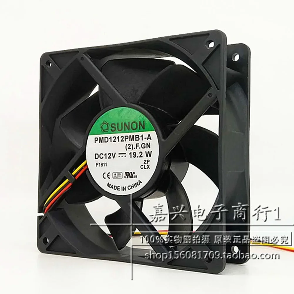 

+New 12cm For Sunon DC Fan PMD1212PMB1-A 1238 12038 120*120*38MM 12x12x3.8cm 12V 19.2W Cooling fan