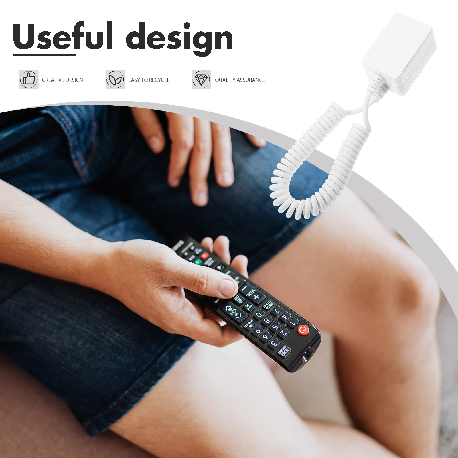 

3 pcs Rope Hook Adhesive Remote Control Retractable Leash For Phone Remote Control Leash Tablet Home Use