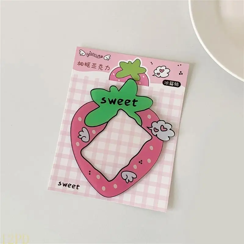 12PD Cartoon Fruit Acrylic Frame For Fridge Door Easy Change Photos Card Memos Home Office Organization