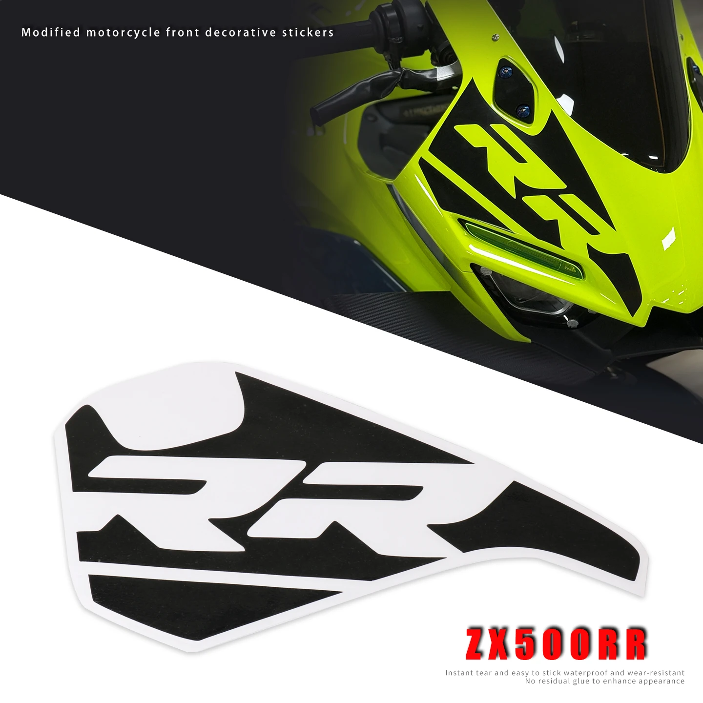 

For ZHANGXUE ZX500RR Motorcycle Sticker Fairing Shell Sticker For ZX 500RR Motorcycle Decorator Waterproof Scratch-Resistant