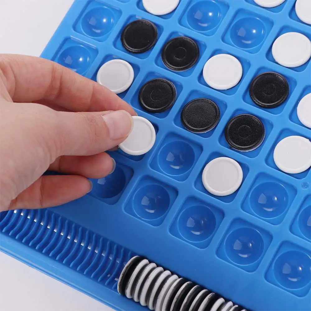 Juego de mesa Reversi, juego de mesa de estrategia, interactivo para padres e hijos, con bolsa de almacenamiento, ajedrez blanco y negro, portátil, divertido