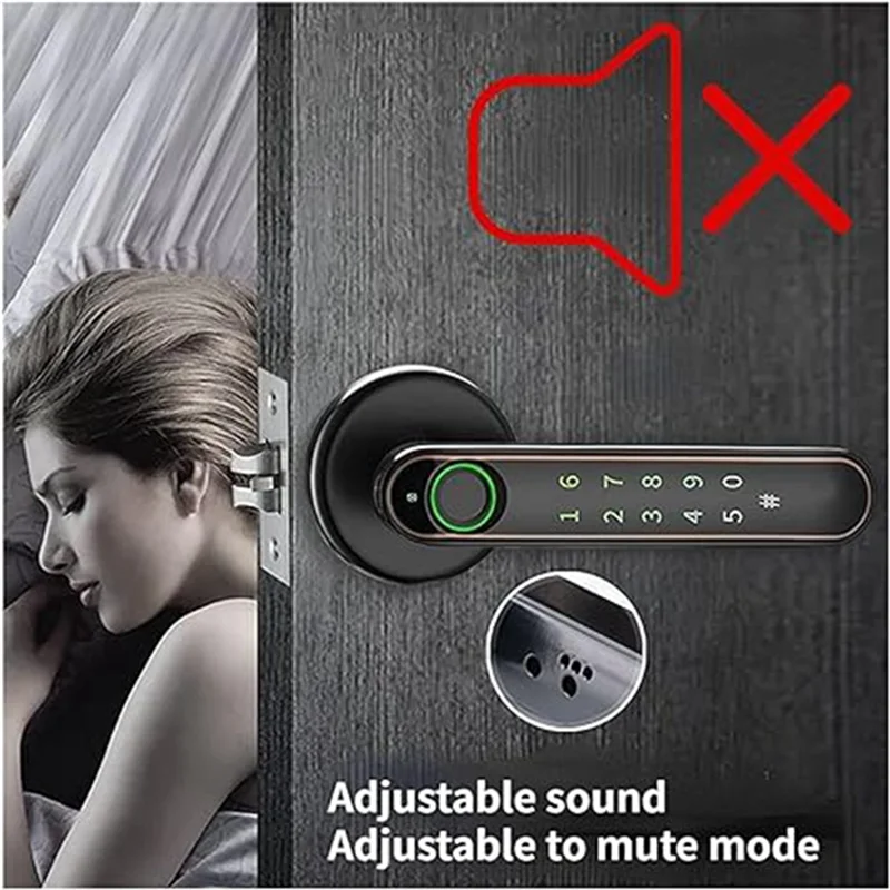 Замок отпечатков пальцев для офиса, Bluetooth Tuya, разблокировка мобильного телефона с паролем, дверной замок, умная дверная ручка для дома