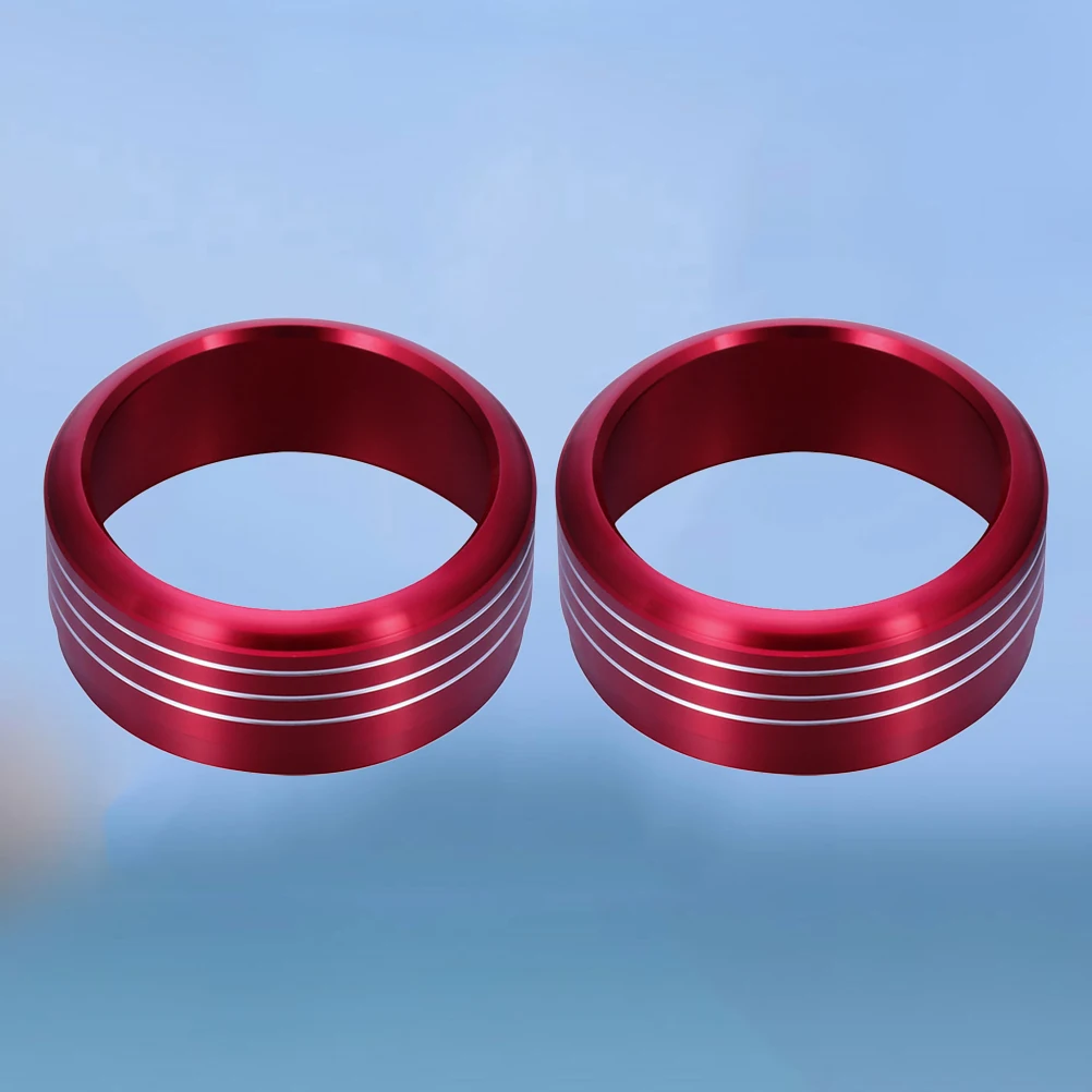 

2 Pcs Air Conditioning Decorative Ring Climate Control Knob Trim Stylish Covers Button under Rings for Conditioner