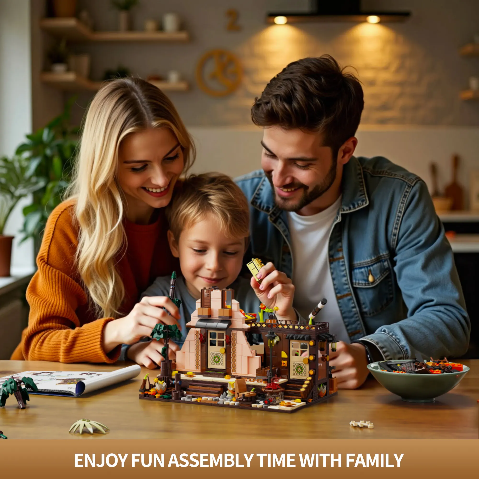 1800 قطعة منزل خشبي مثلث ألعاب مكعبات البناء نموذج سجل المقصورة تجميع الطوب مجموعات الالعاب للطفل سطح المكتب حلية الهدايا