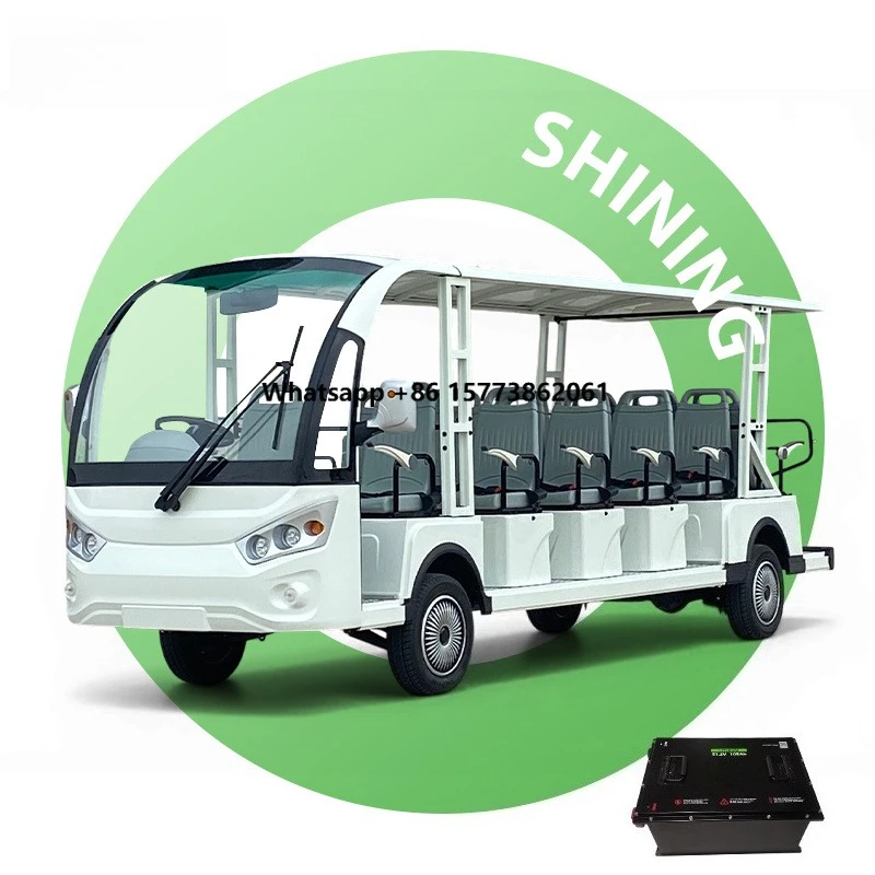 lsv New Energy Battery Powered Open 17 Seater Electric Bus Convertible Sightseeing Car 25-40km/h Speed Metal+Plastic